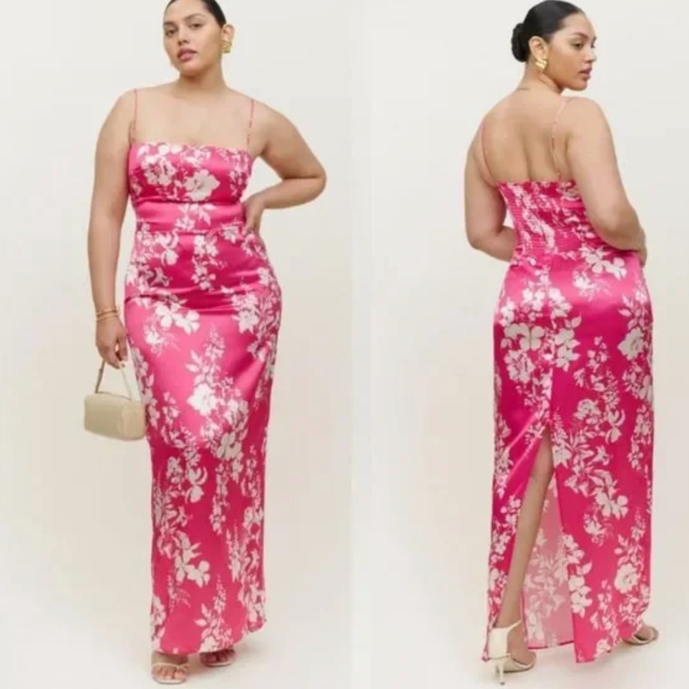 Reformation Frankie Silk Dress (Petites)